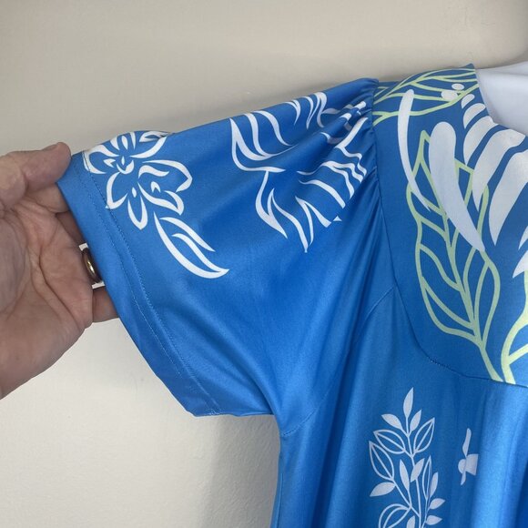 Womens Caftan House Dress Nightgown NWOT Large MuuMuu Colorful Comfy Knit Kaftan - Picture 5 of 11